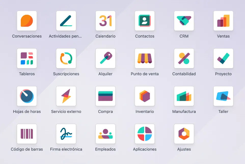 Interfaz de Odoo